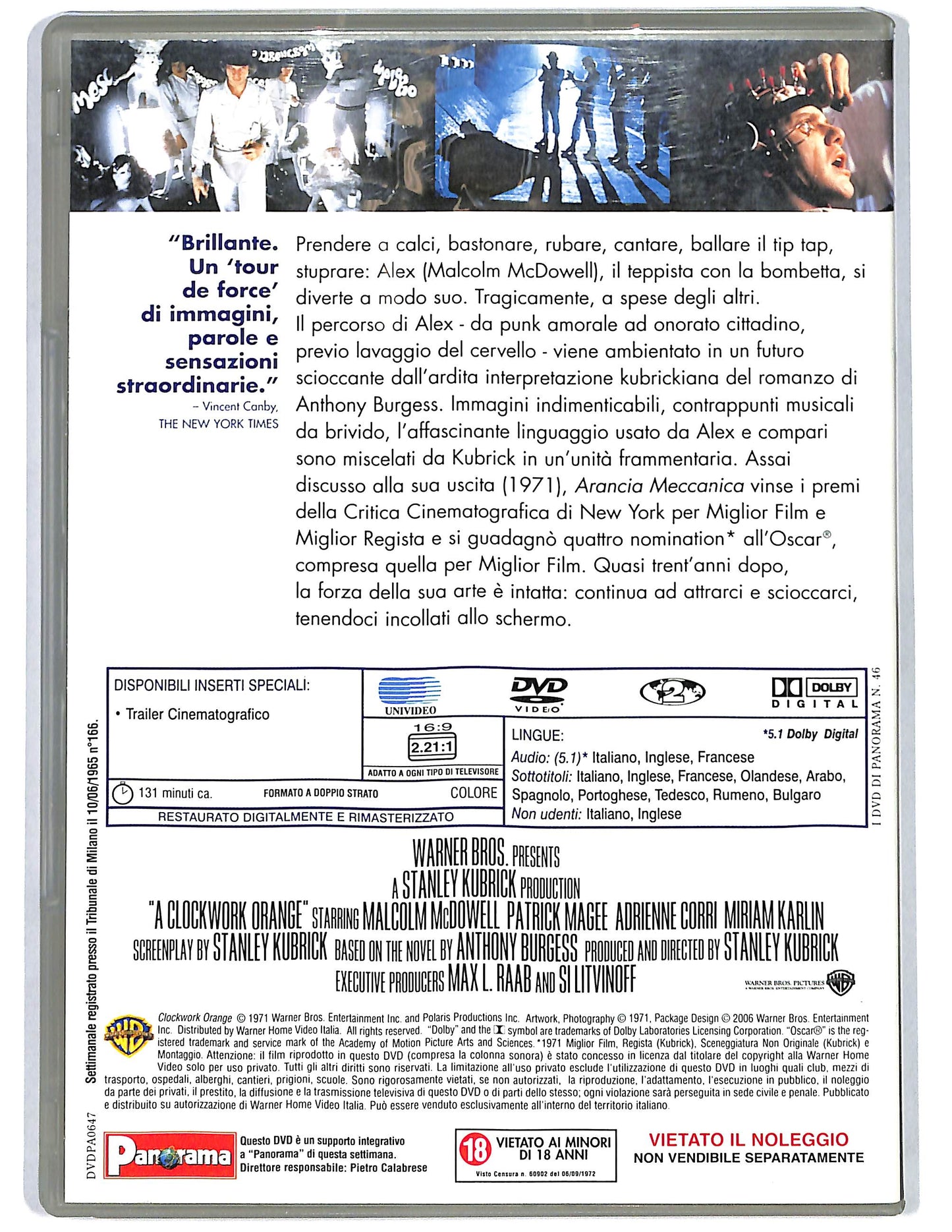 EBOND Arancia meccanica EDITORIALE DVD DB729356