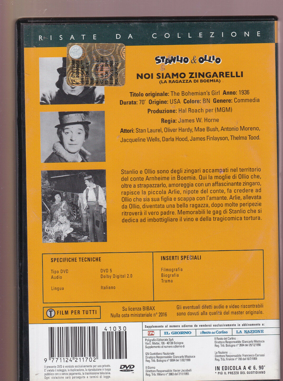 EBOND Stanlio e Ollio:noi Siamo Zingarelli Editoriale DVD DB729360