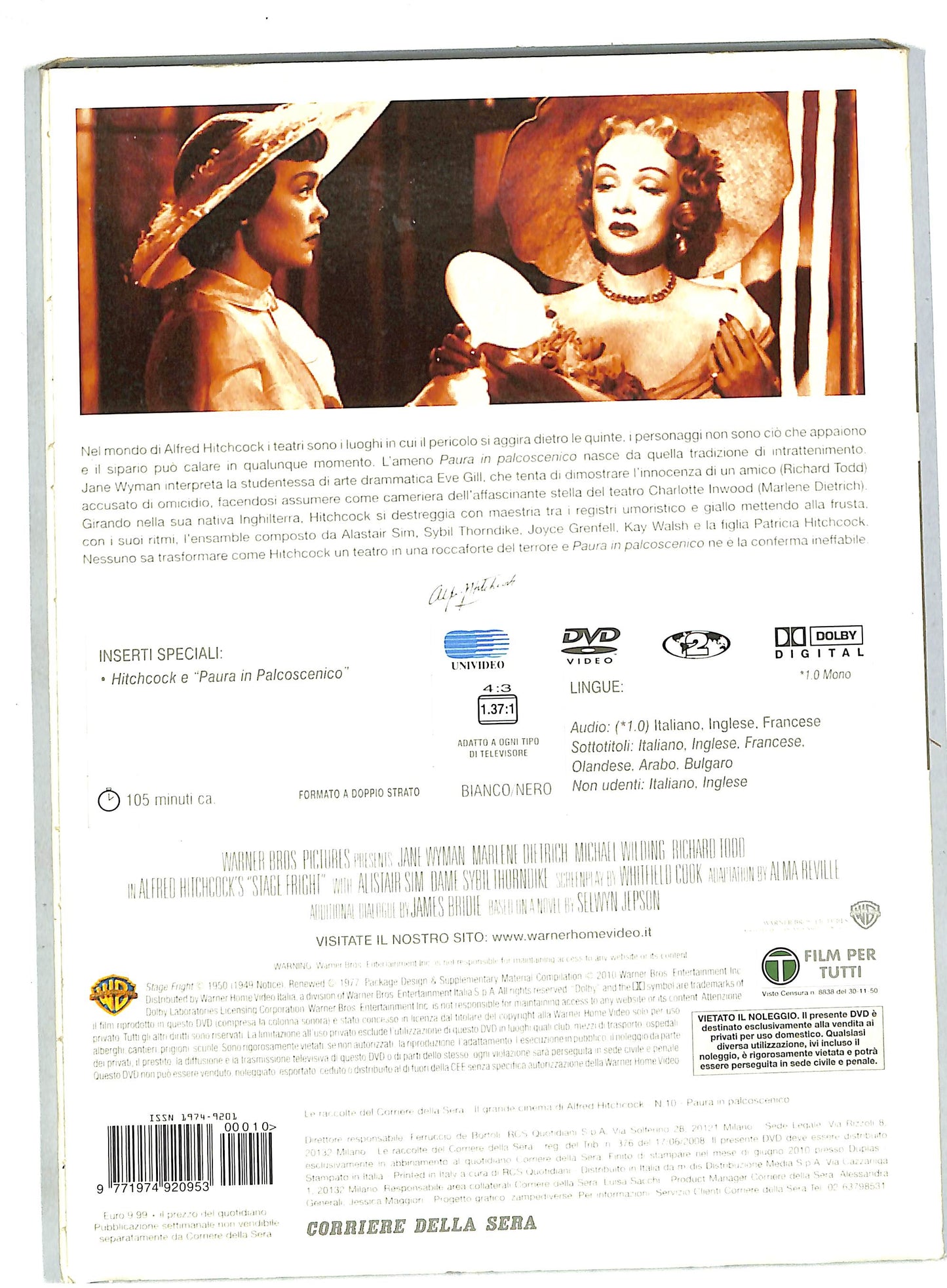 EBOND Paura in palcoscenico SLIPCASE EDITORIALE DVD DB729652