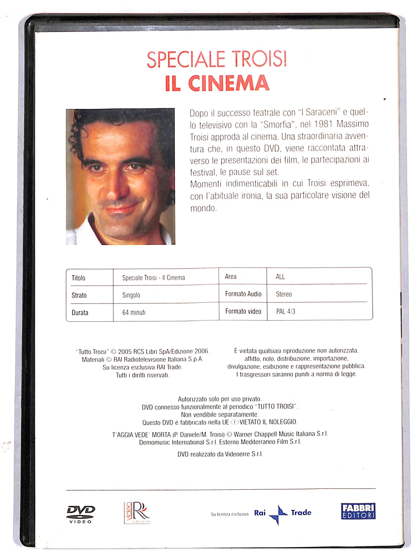 EBOND tutto troisi - speciale troisi il cinema EDITORIALE DVD DB730137