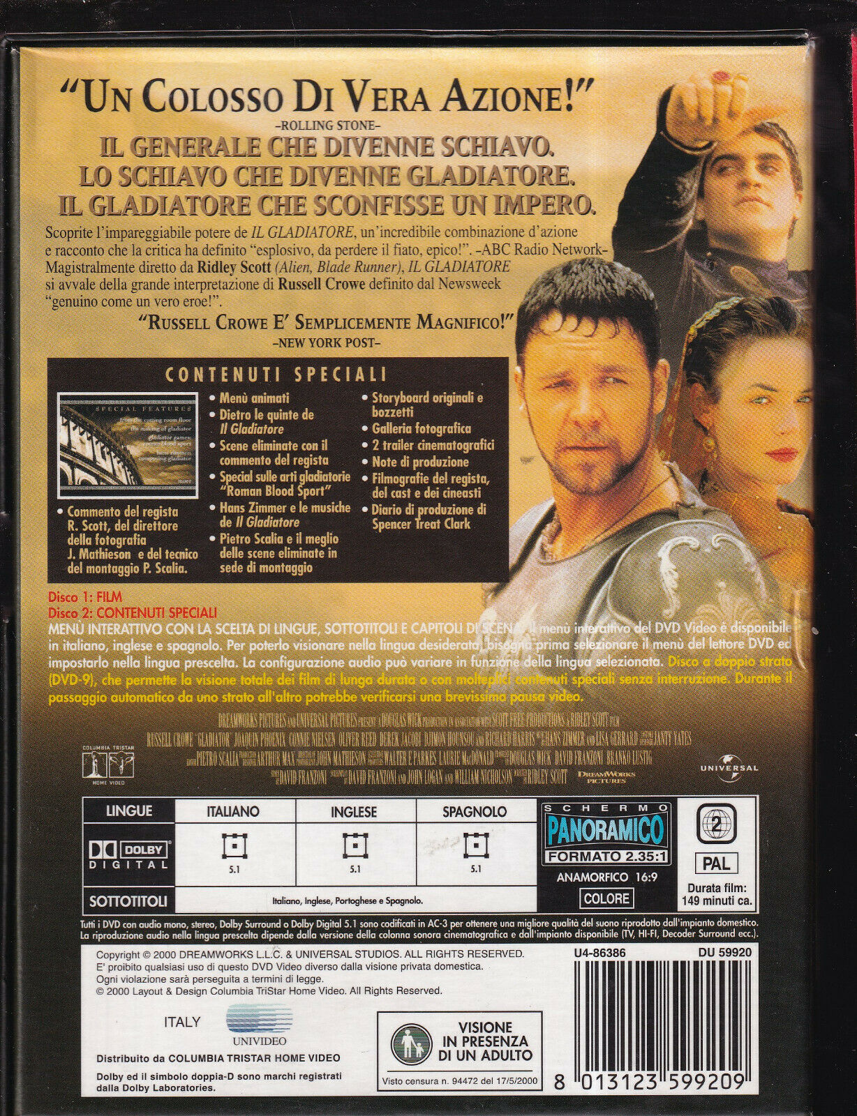 EBOND Il Gladiatore DVD DB730154