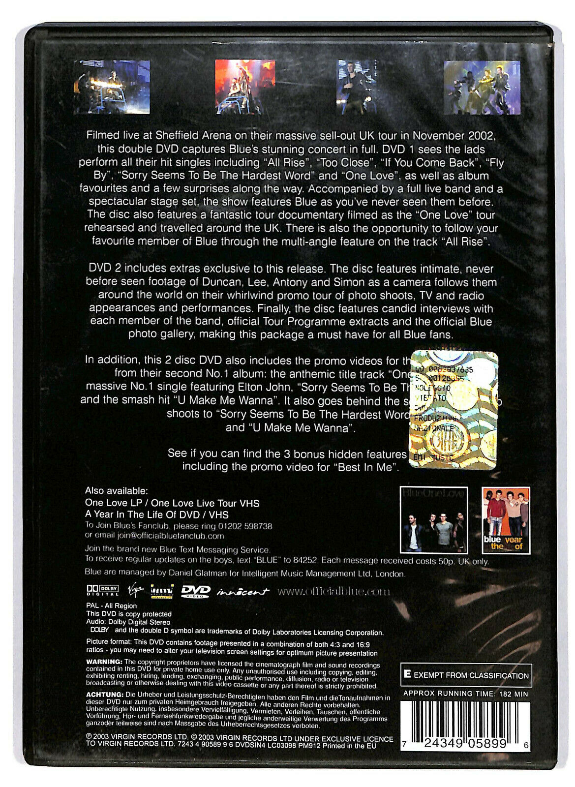 EBOND Ebon Blue - One Love Live Tour DVD DB730315