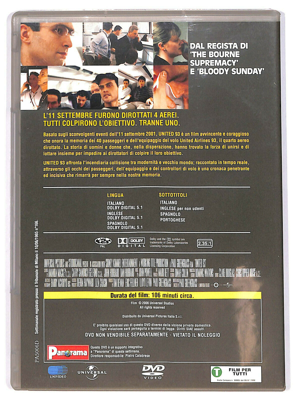 EBOND United 93 Editoriale DVD DB730334