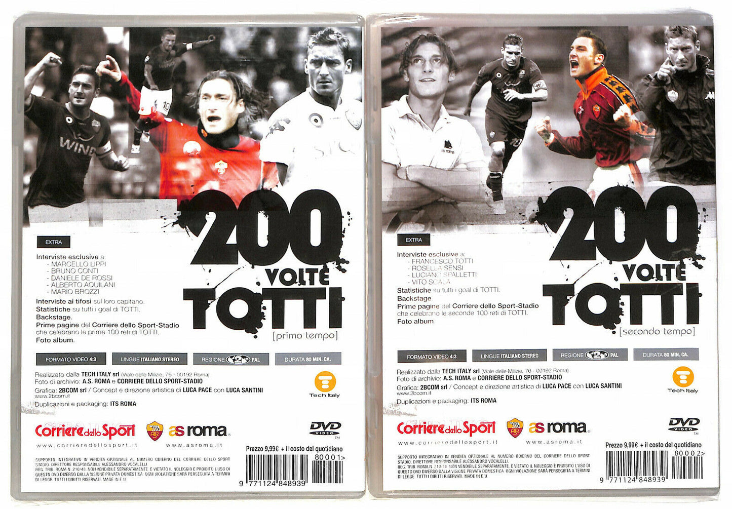 EBOND 200 Volte Totti Primo e Secondo Tempo Editoriale DVD DB731602