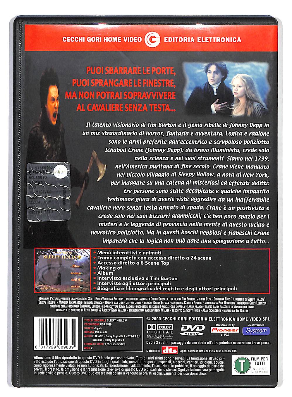 EBOND Il Mistero Di Sleepy Hollow DVD DB733135