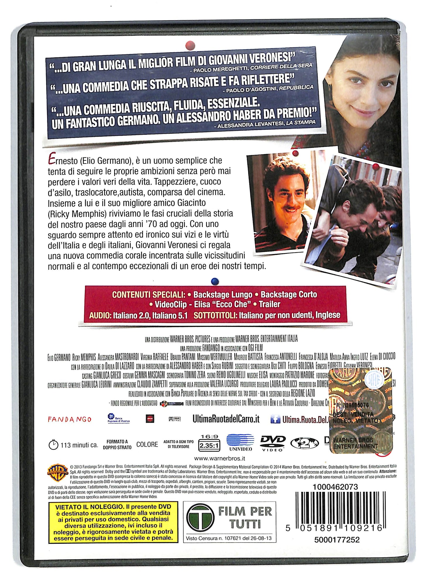 EBOND L'ultima Ruota Del Carro NOLEGGIO DVD DB733908