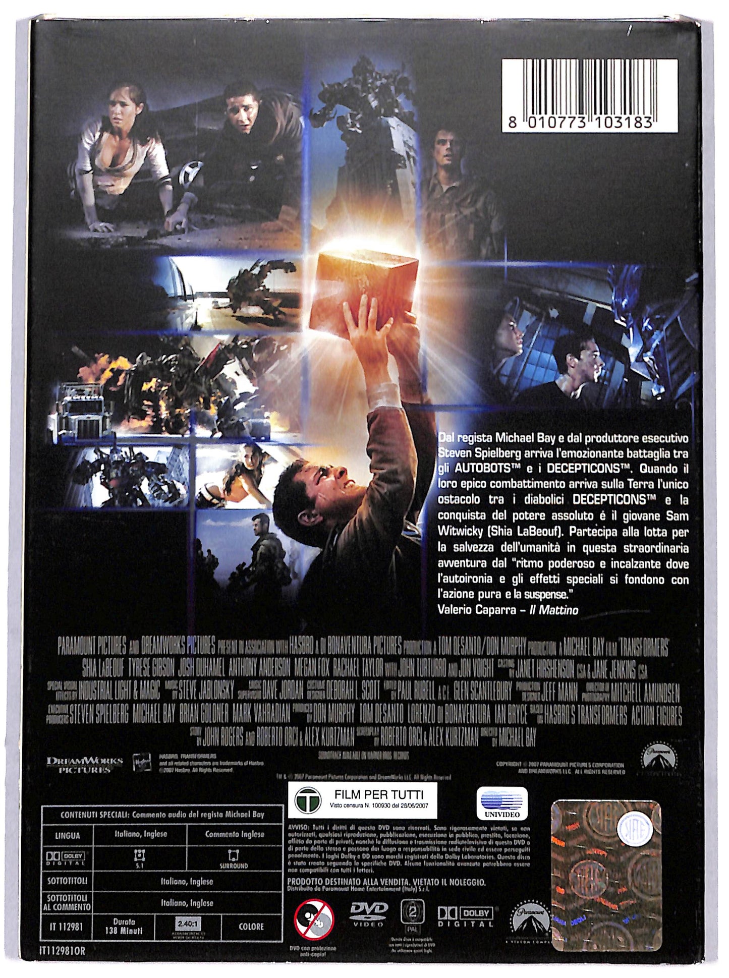 EBOND Transformers DVD DB735608