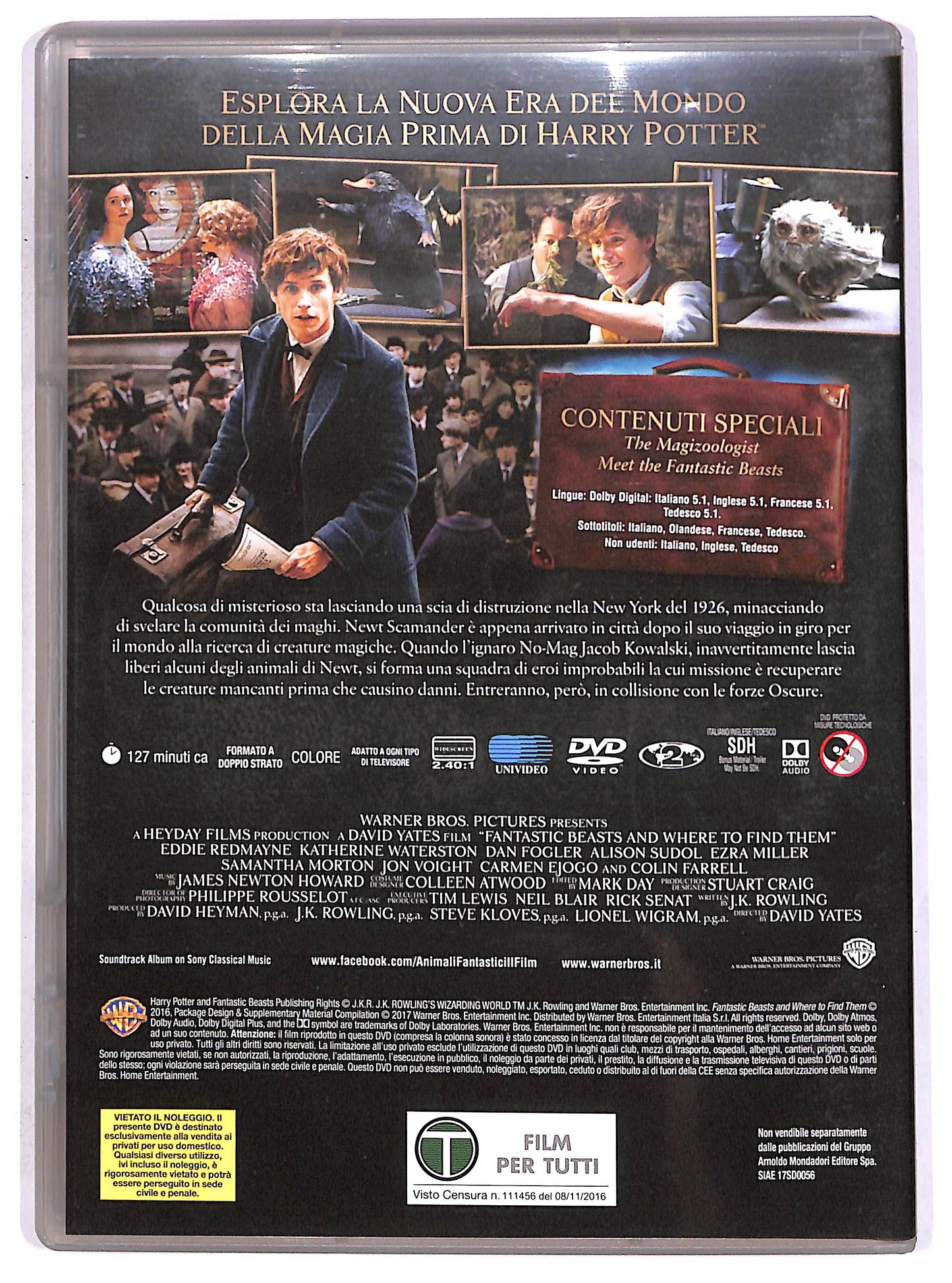 EBOND Animali fantastici e dove trovarli EDITORIALE DVD DB735646