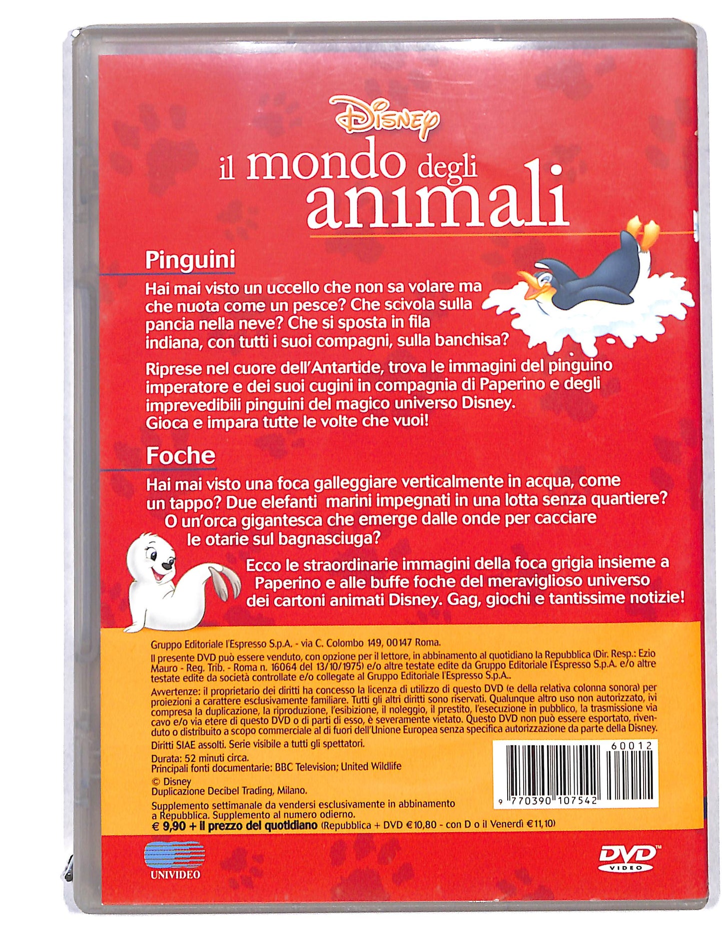 EBOND Il Mondo degli animali vol.12 Pinguini e Foche EDITORIALE DVD DB735850