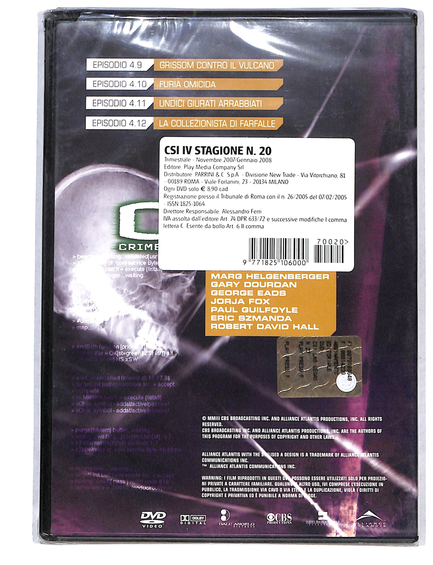 EBOND CSI quarta stagione disco 3 episodi 4.9 - 4.12 DVD DB736133