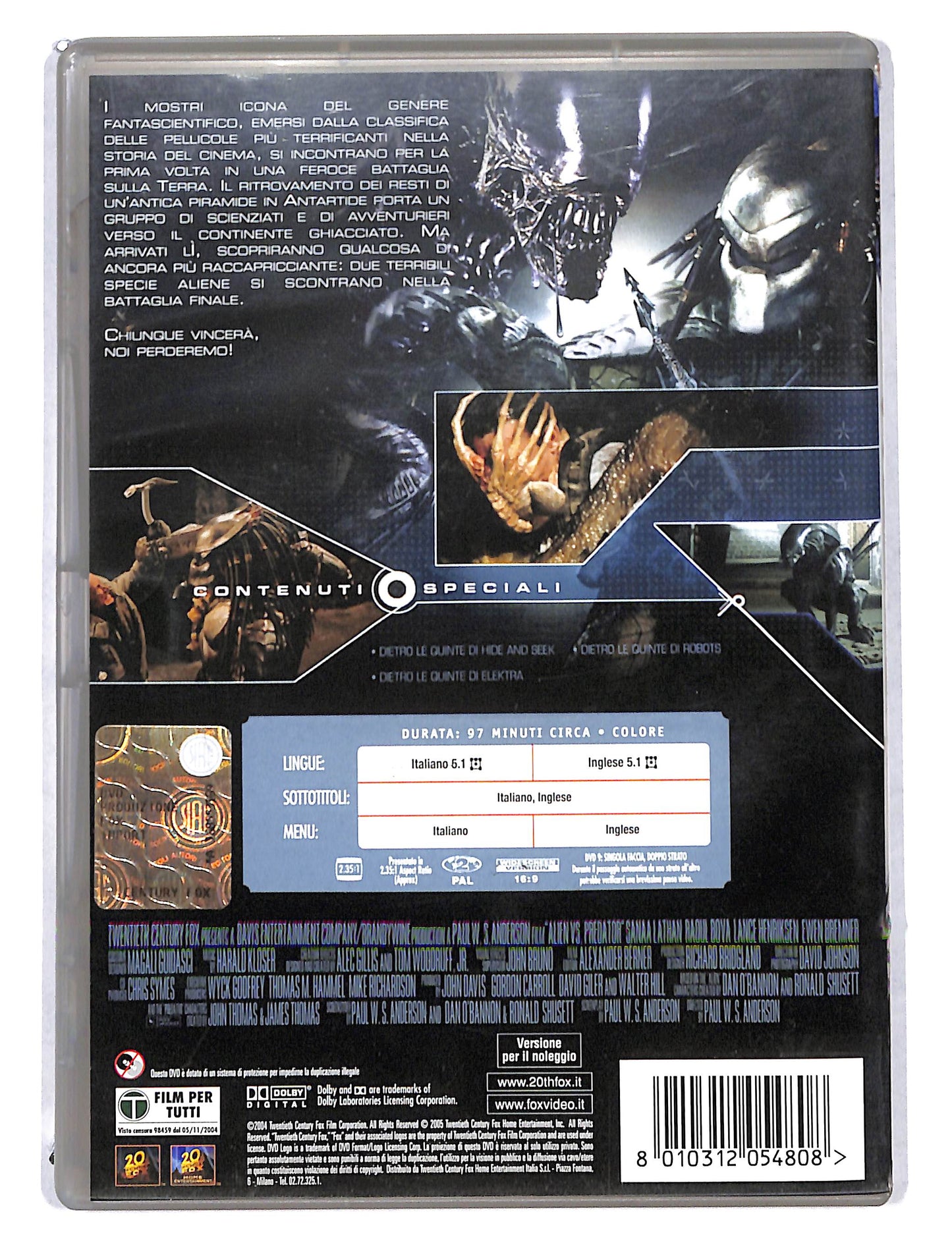 EBOND Alien vs Predator NOLEGGIO DVD DB737106