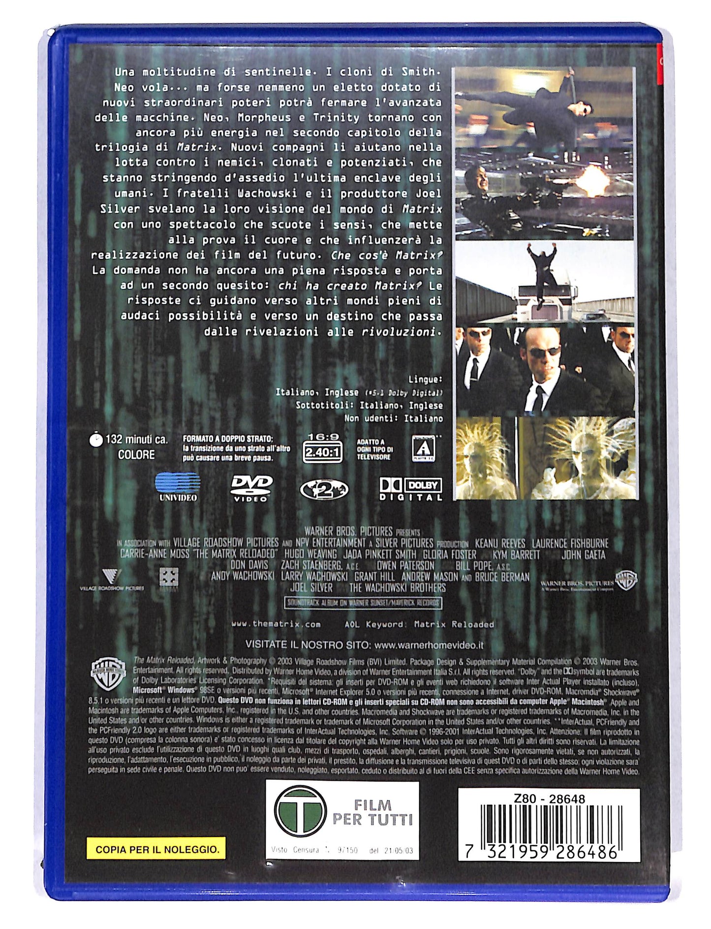 EBOND Matrix Reloaded NOLEGGIO DVD DB737304