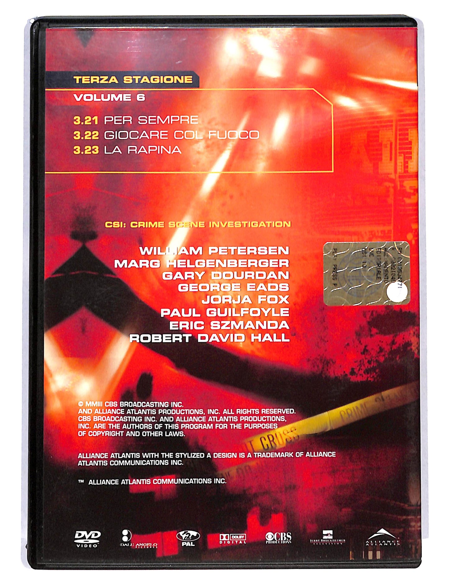 EBOND CSI Terza stagione vol.6 episodi 3.21 - 3.23 DVD DB737305