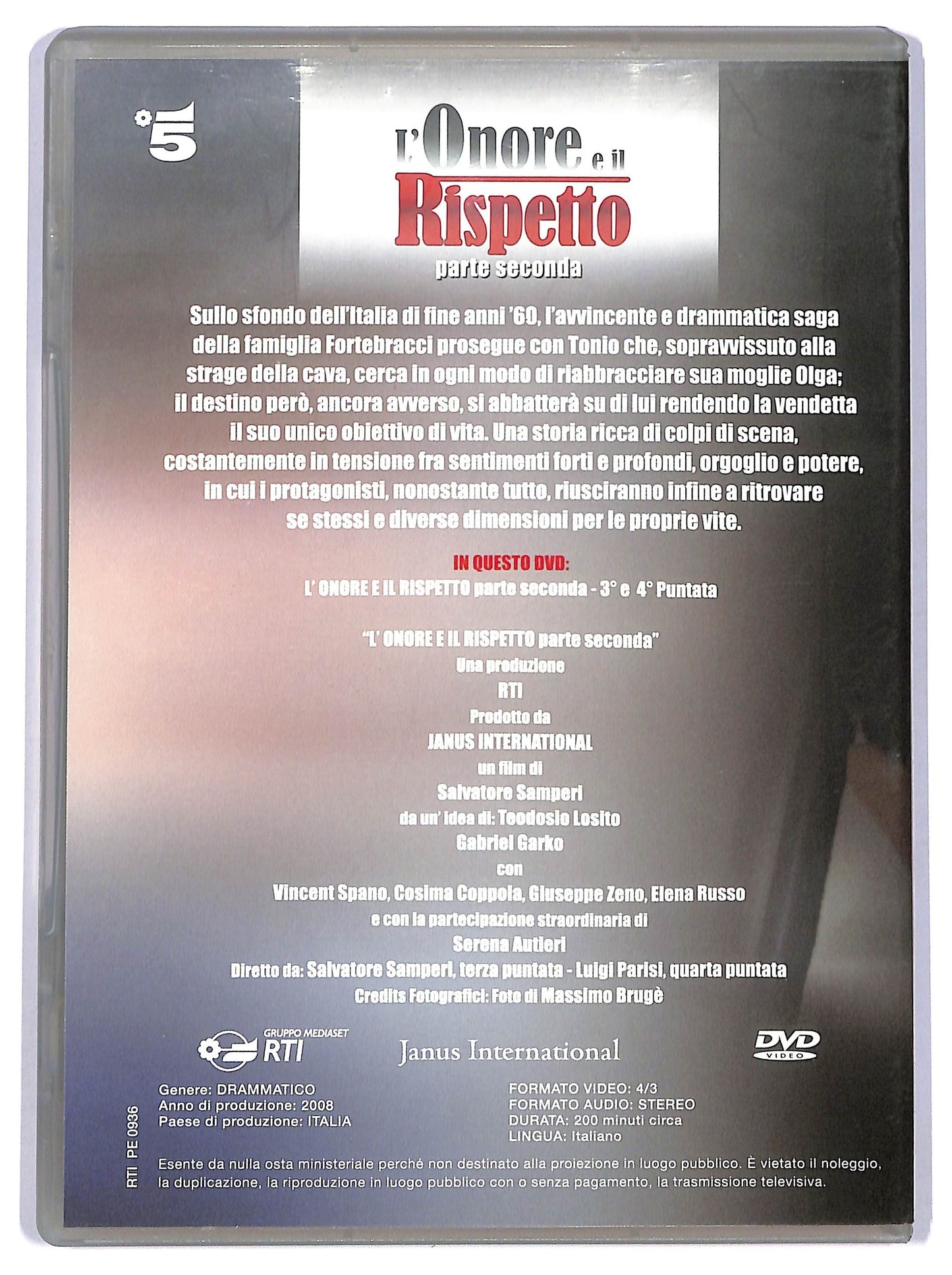 EBOND L'onore e il rispetto parte seconda - terza e quarta puntata DVD DB738607
