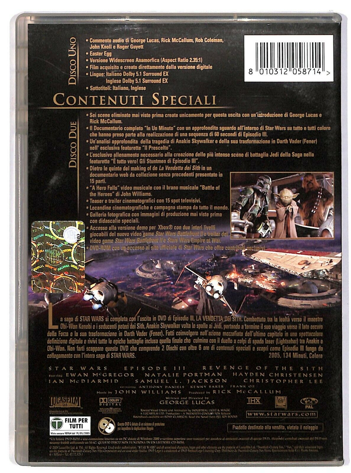 EBOND Star Wars 3 La Vendetta Dei Sith DVD DB738803