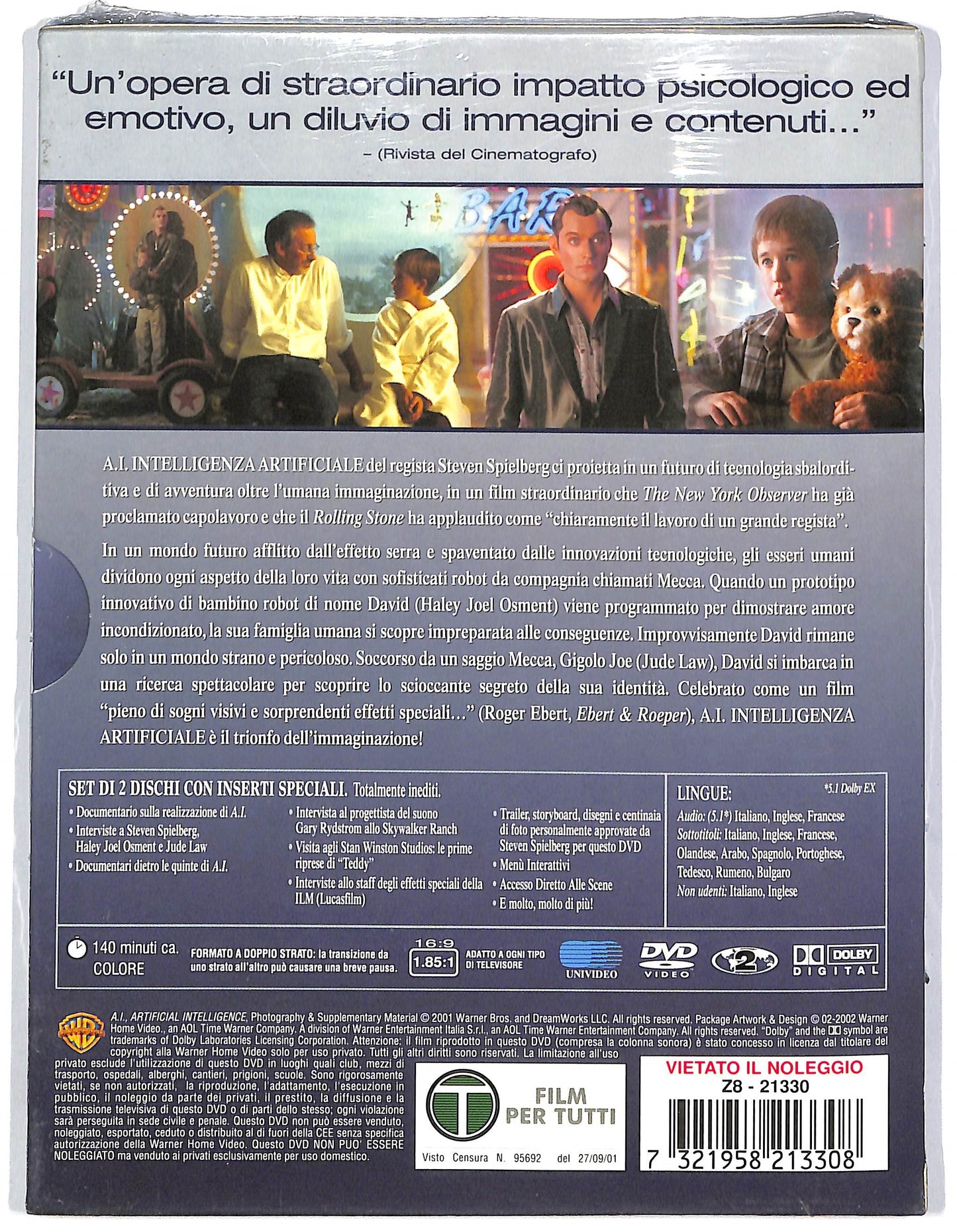 EBOND A.I. - Intelligenza artificiale - SLIPCASE DVD DB738804