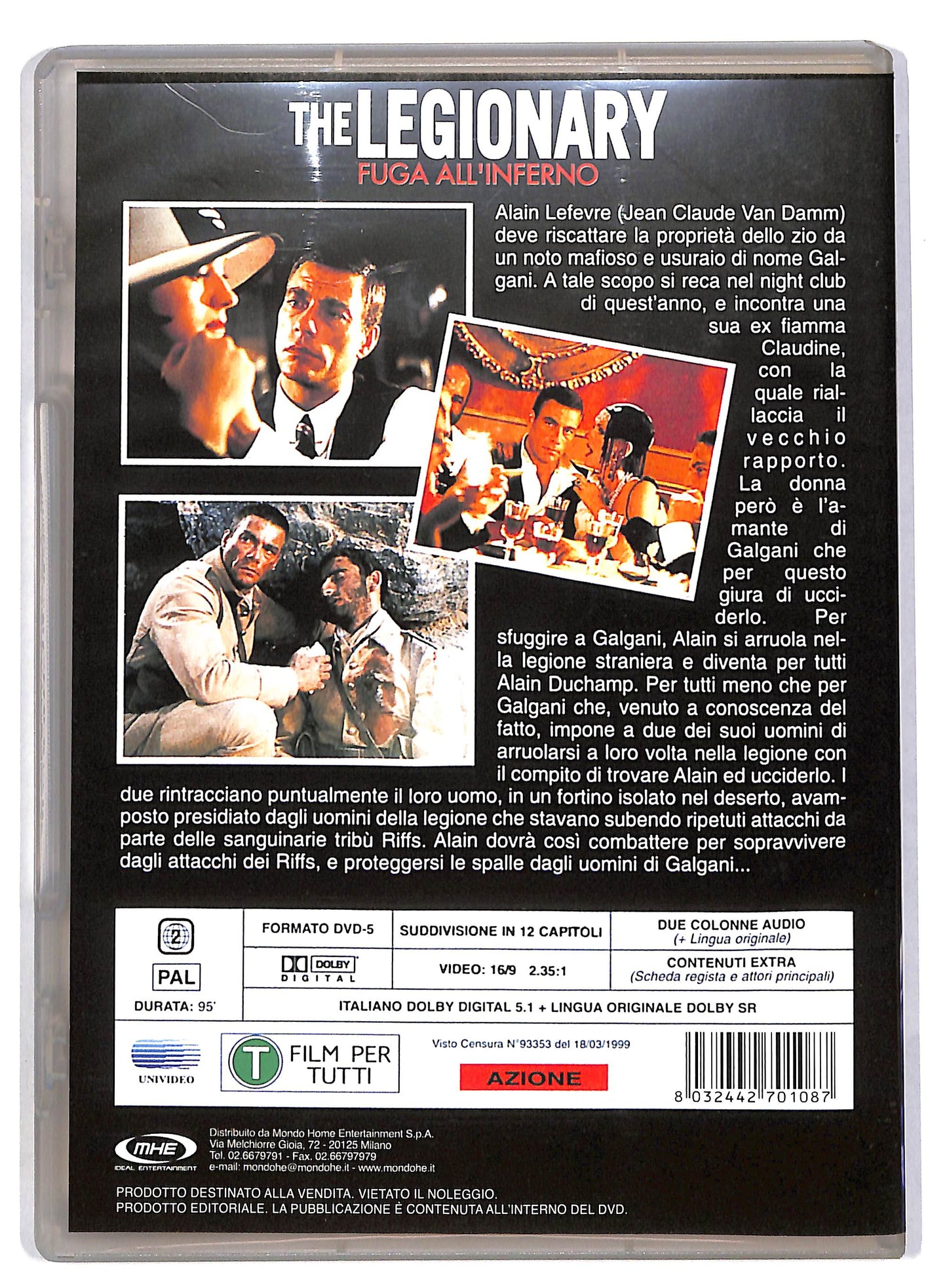 EBOND The Legionary - Fuga All'inferno DVD DB739140