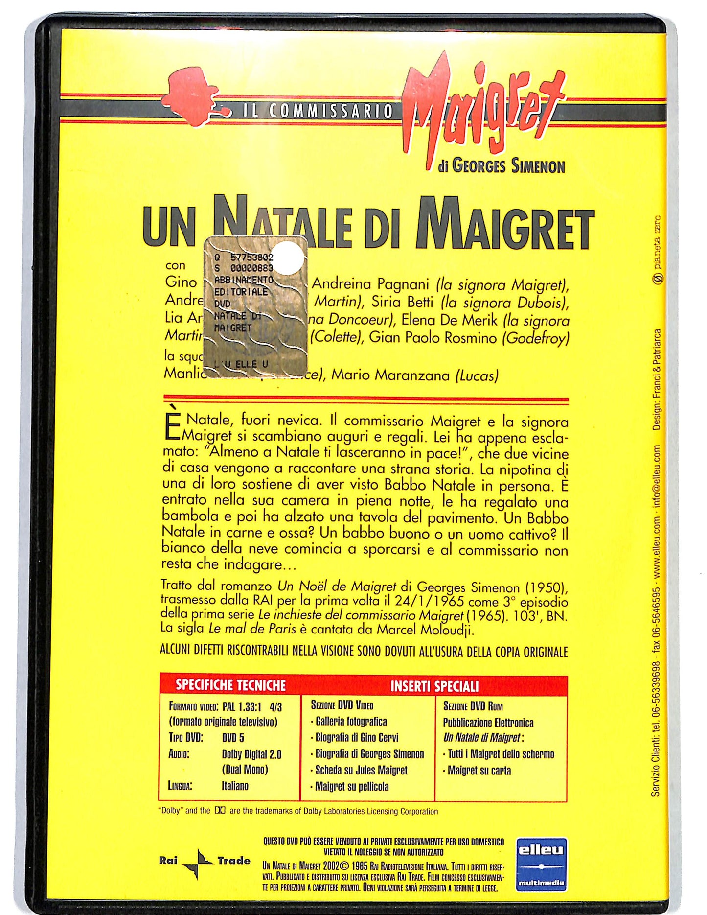 EBOND Un Natale di Maigret EDITORIALE DVD DB739162