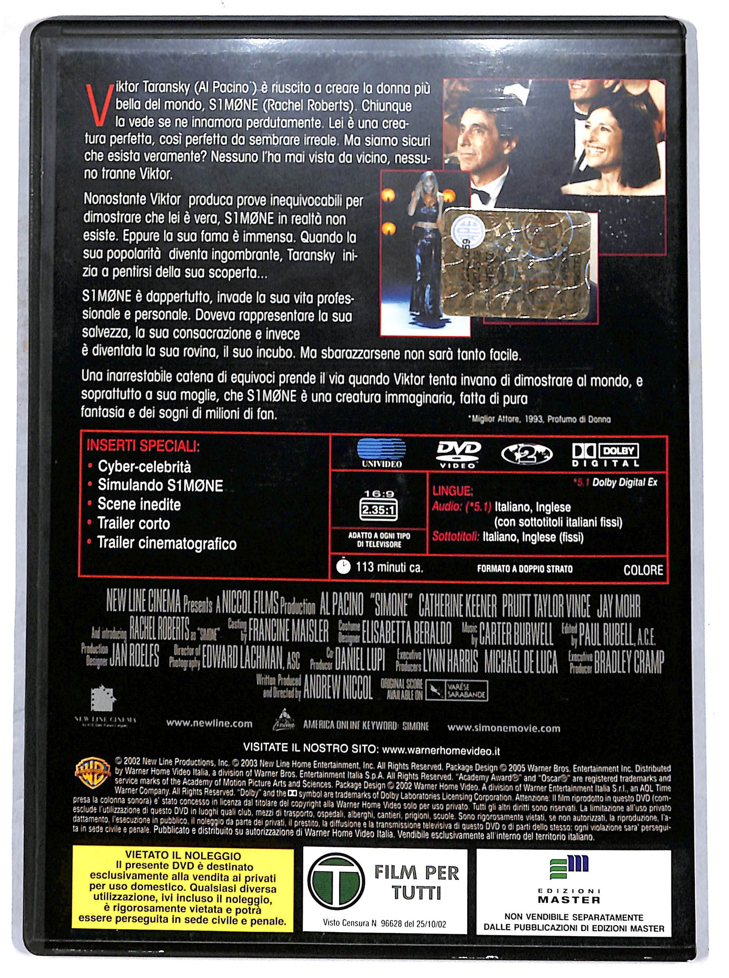 EBOND S1m0ne EDITORIALE DVD DB739339