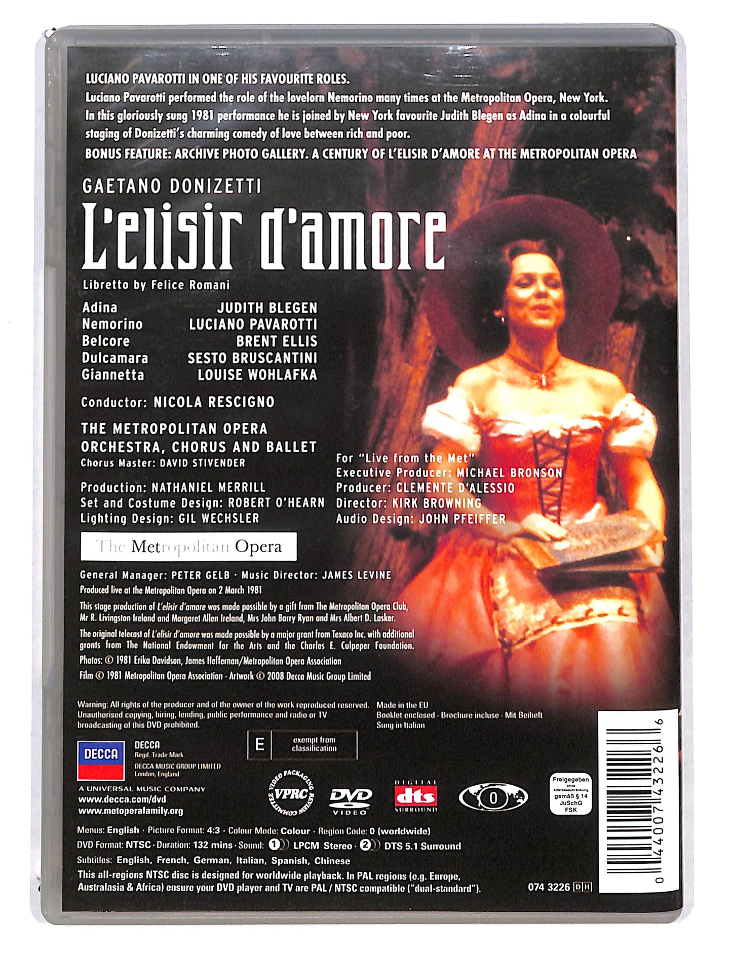 EBOND Donizetti L'elisir d'amore - Rescigno EDITORIALE DVD DB740125