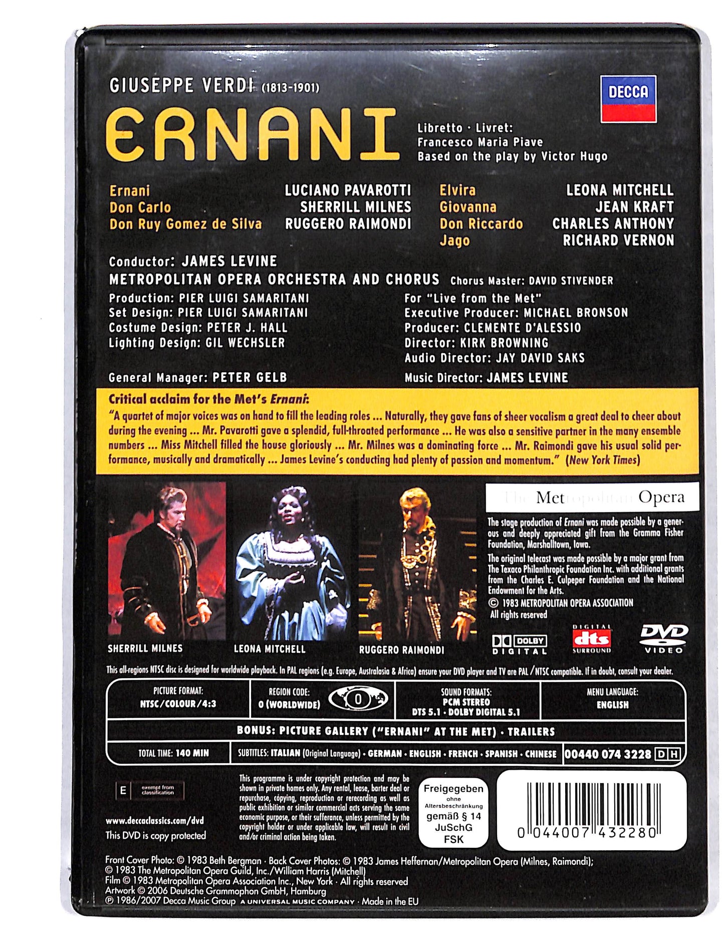 EBOND Verdi Ernani Levine DVD DB740142
