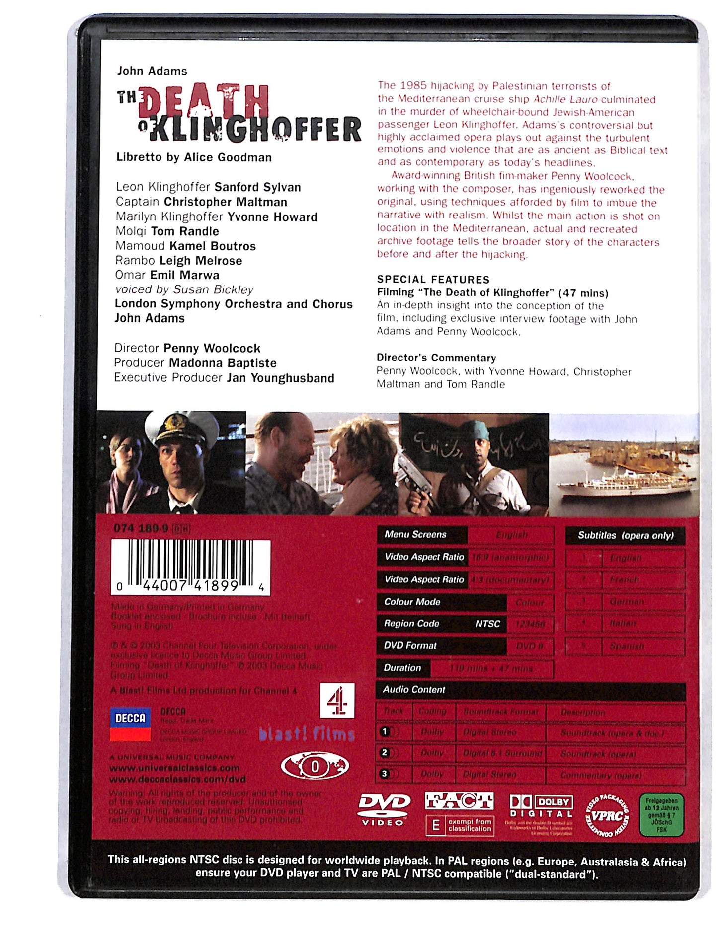 EBOND The Death of Klinghoffer Edizione UK DVD DB740157
