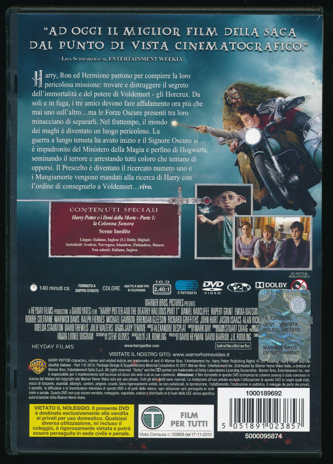 EBOND Harry Potter e i Doni Della Morte Parte1 DVD DB740319