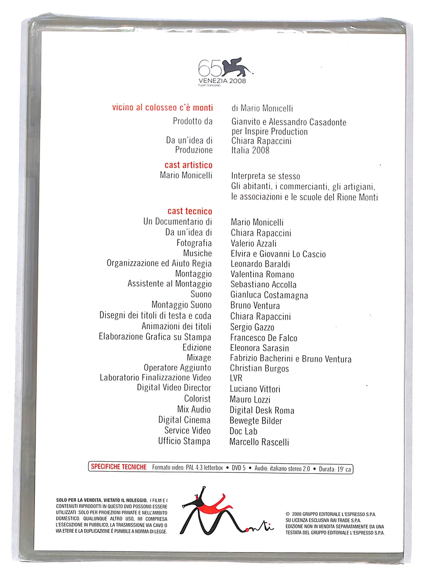 EBOND Mario Monticelli vicino al colosseo c'e monti DVD DB740324