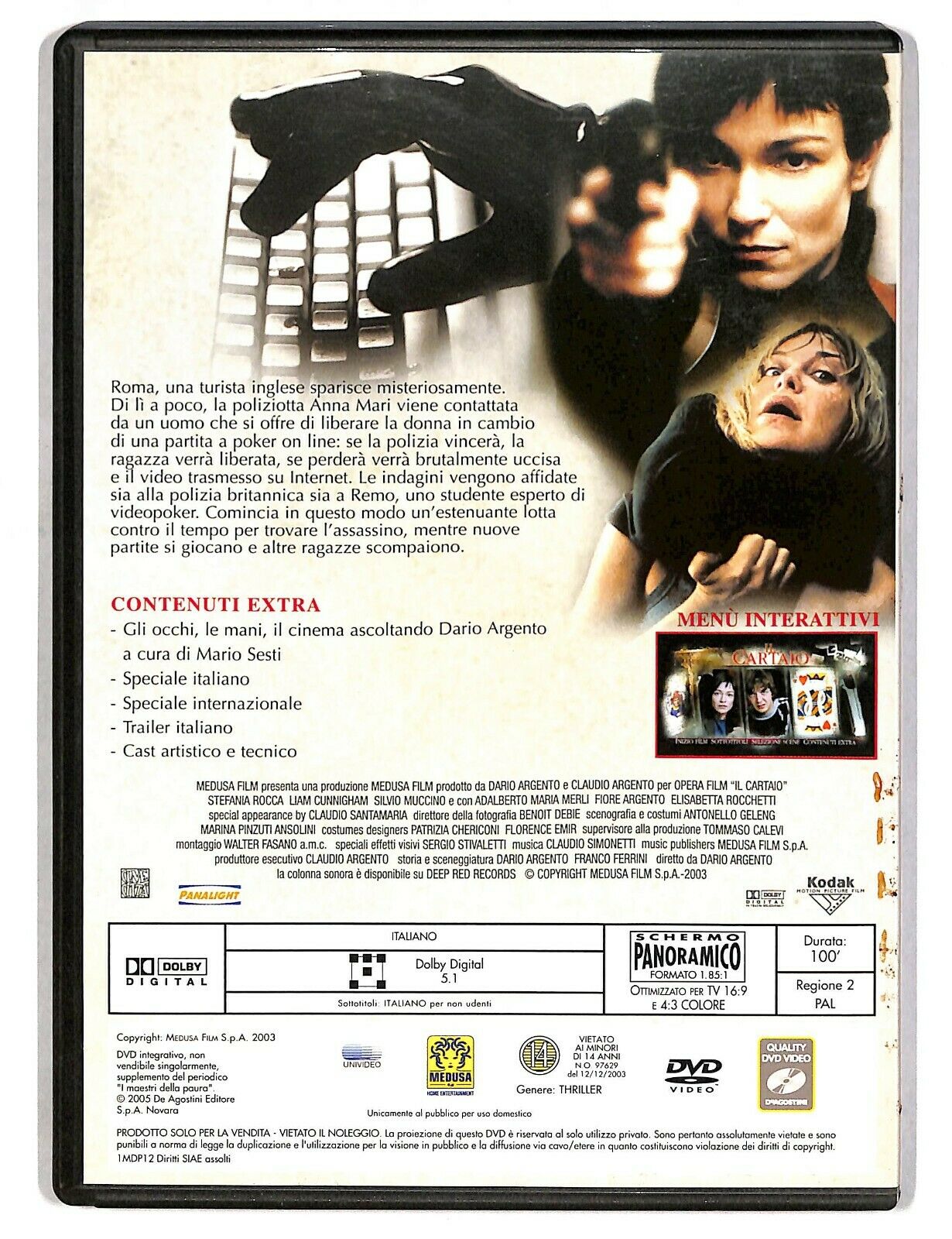 EBOND Il Cartaio Di Dario Argento I Maestri Della Paura Editoriale DVD DB741419