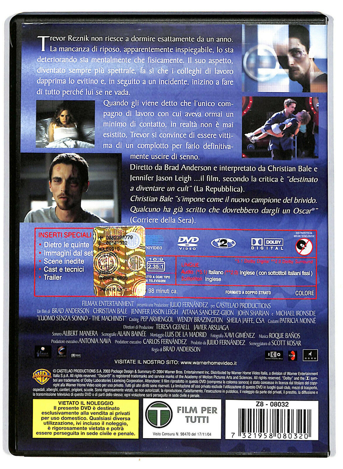 EBOND L'uomo Senza Sonno DVD DB741421
