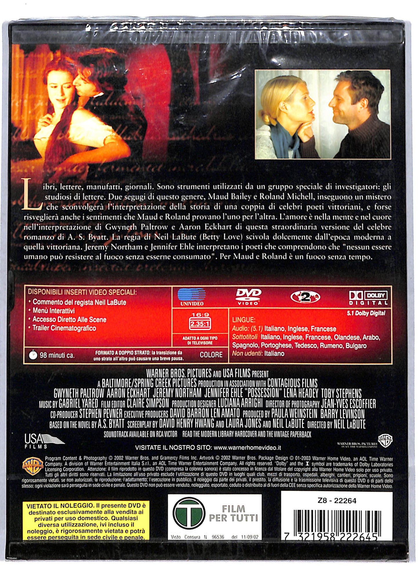 EBOND Possession una storia romantica SNAPPER DVD DB741438