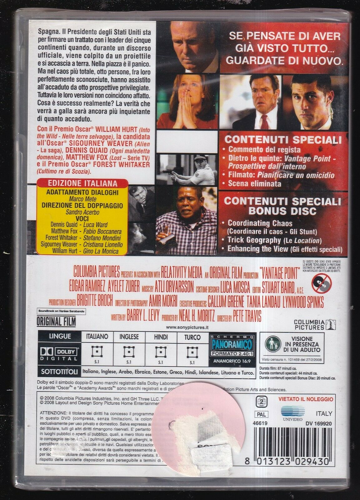 EBOND Vantage Point - Prospettive Di Un Delitto Con Dennis Quaid (2) DVD DB741457