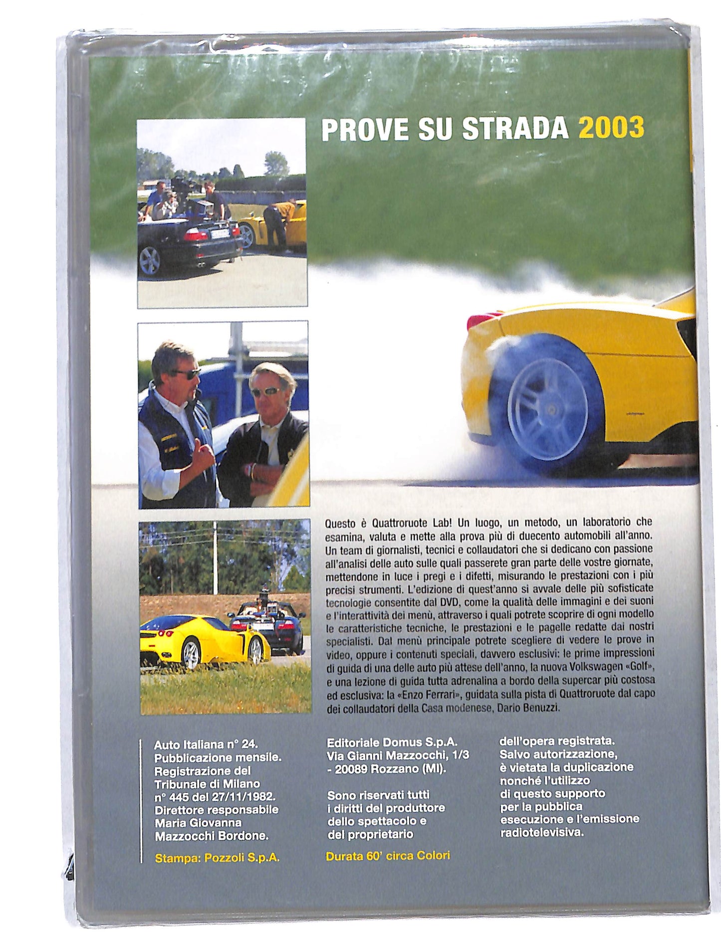 EBOND Quattroruote Lab prove su strada 2003 EDITORIALE DVD DB741823