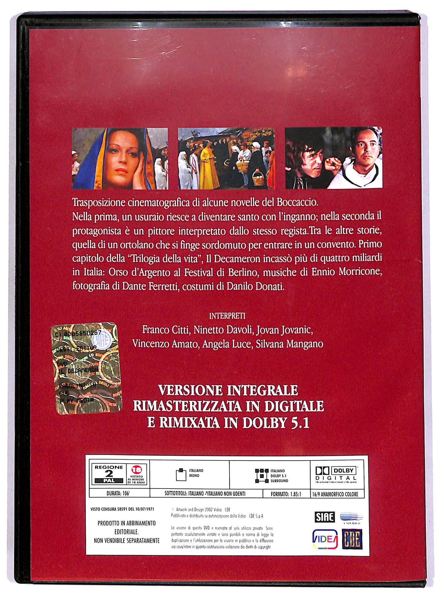 EBOND Il Decameron EDITORIALE DVD DB743638