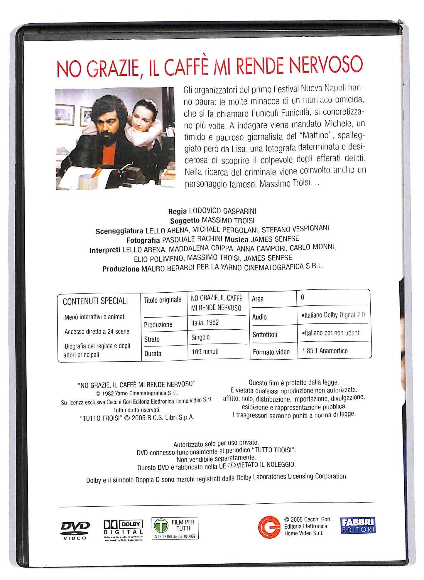 EBOND Troisi - No grazie il caffe mi rende nervoso EDITORIALE DVD DB744259