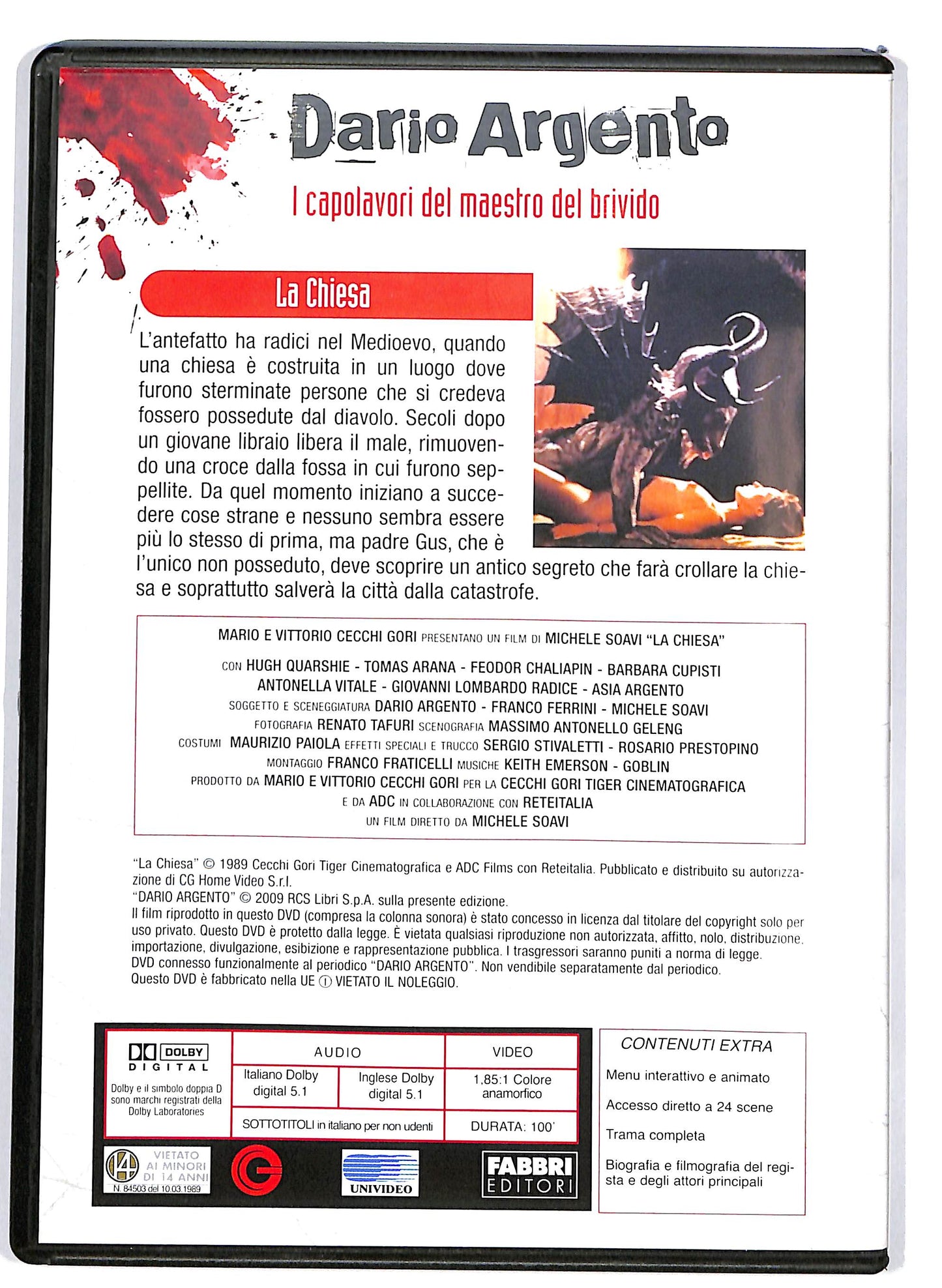 EBOND Dario Argento - La chiesa EDITORIALE DVD DB746126