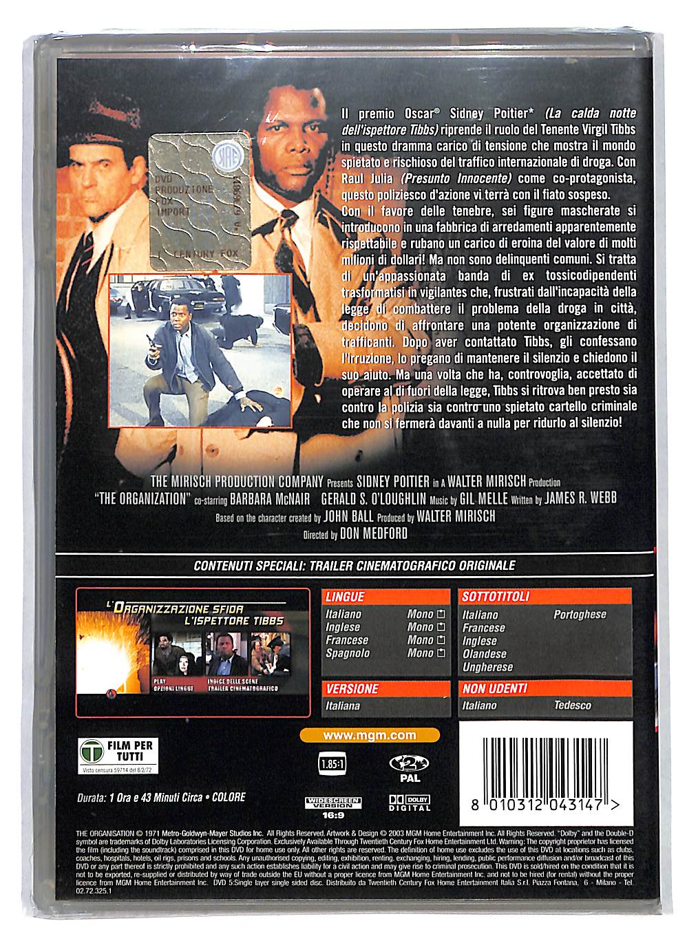 EBOND L'organizzazione sfida l'ispettore Tibbs DVD DB747152