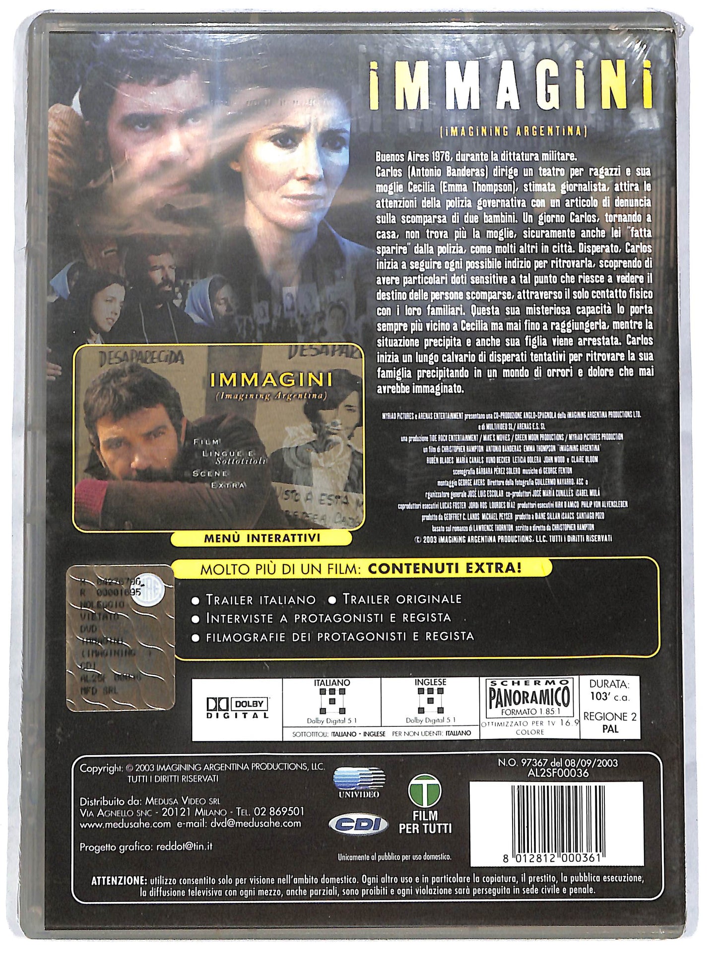 EBOND Immagini - Imagining Argentina DVD DB747340
