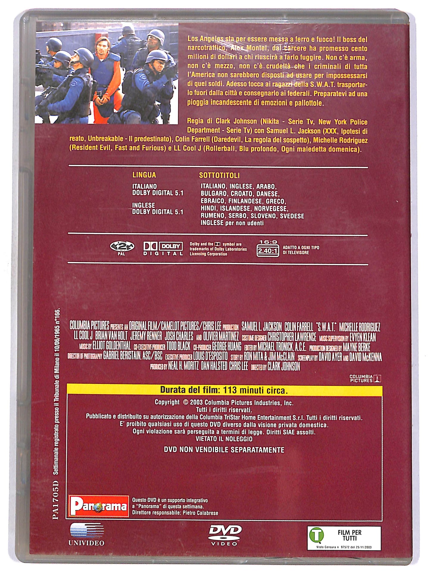 EBOND S.W.A.T. - Squadra speciale anticrimine EDITORIALE DVD DB748119