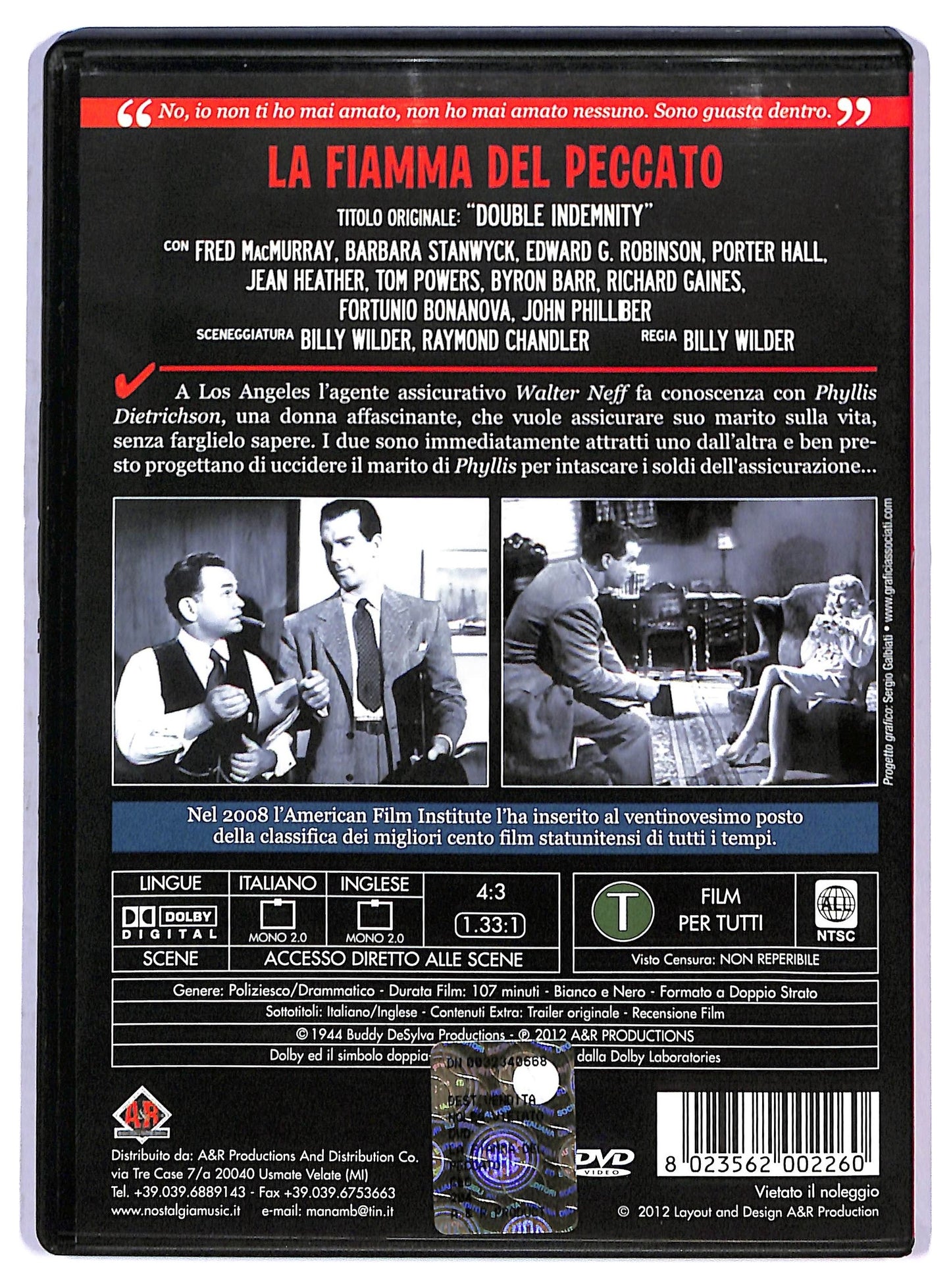 EBOND La fiamma del peccato DVD DB748358