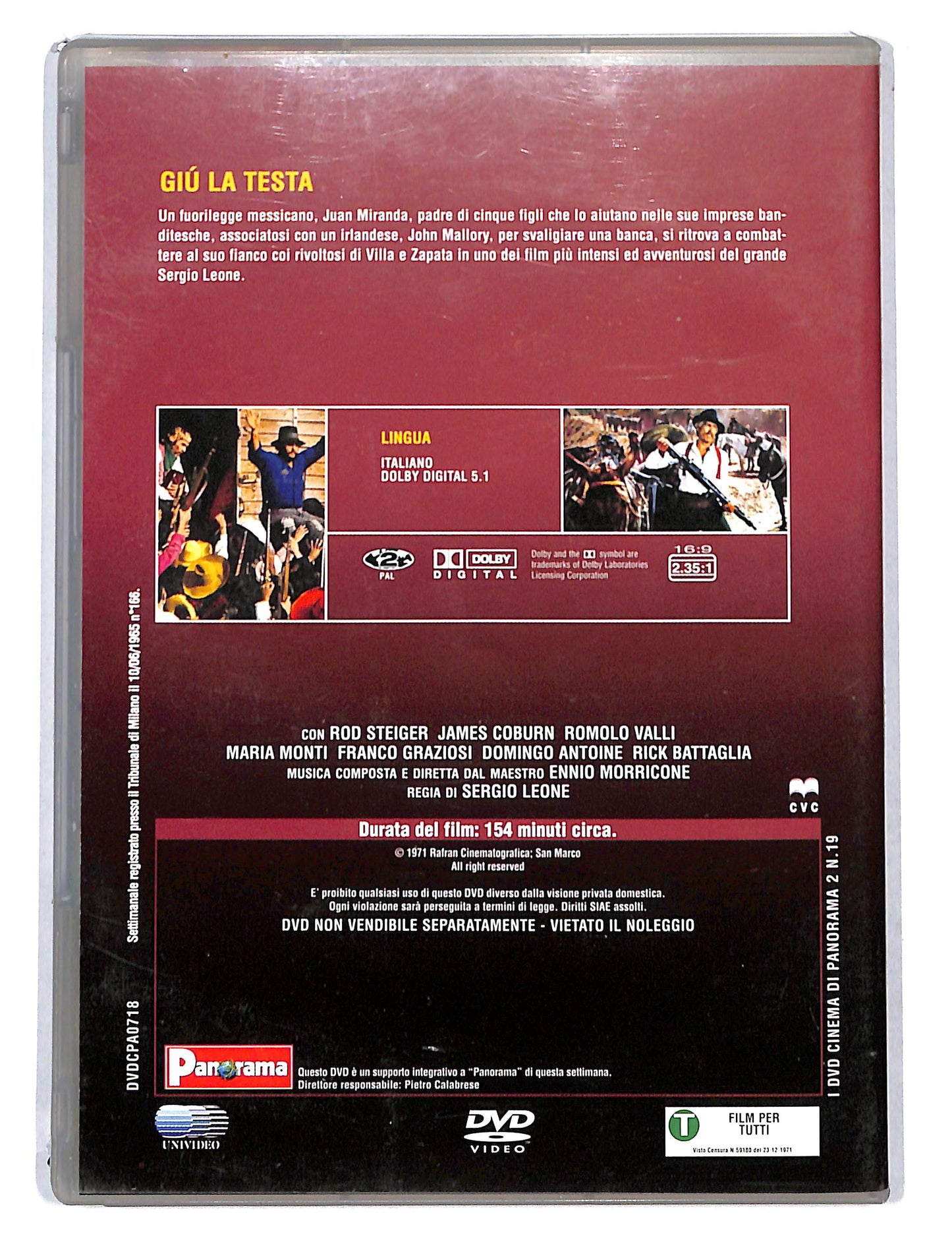 EBOND Sergio Leone - Giu la testa EDITORIALE DVD DB748825