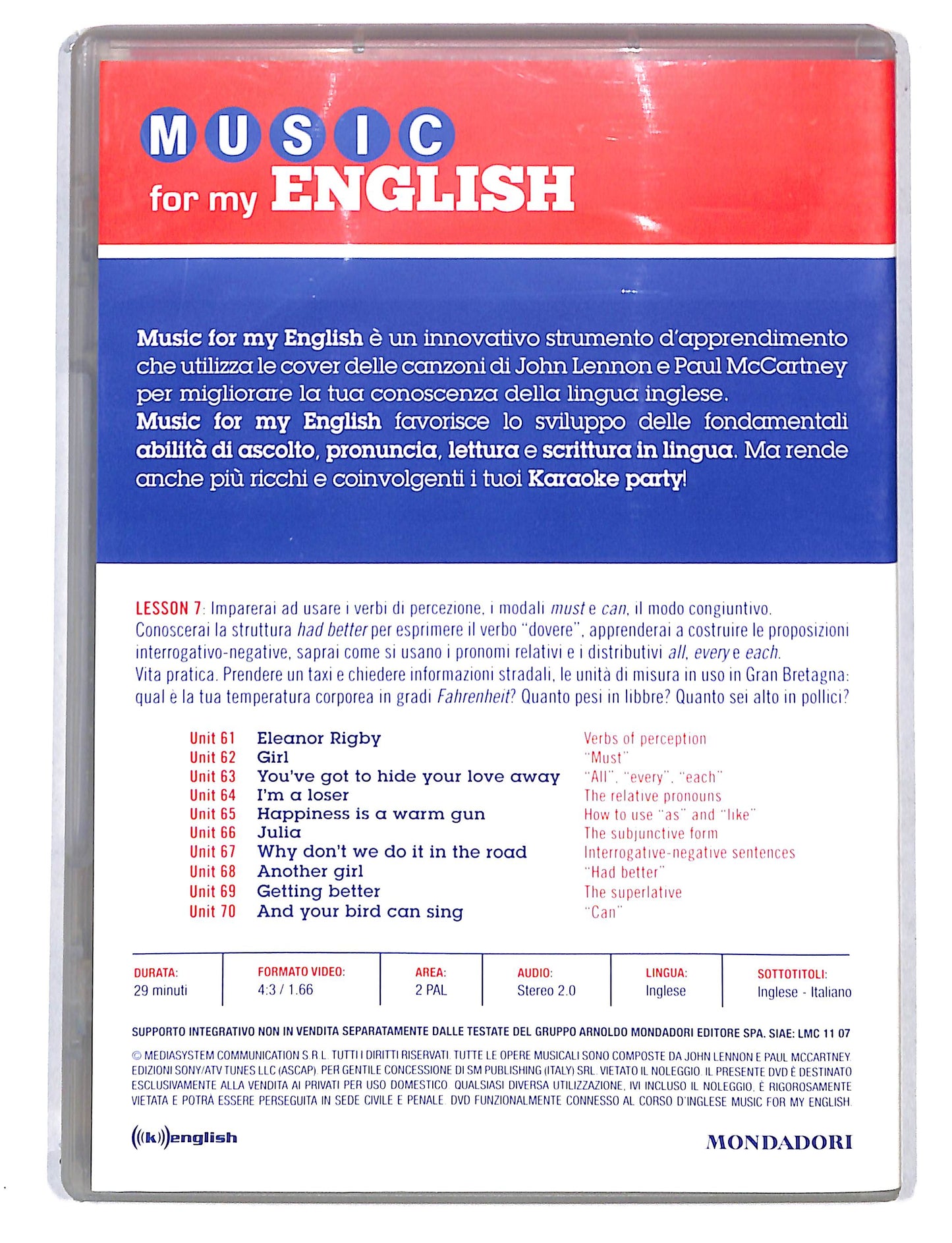 EBOND Music for my English - Lennon McCartney vol.7 DVD DB748826