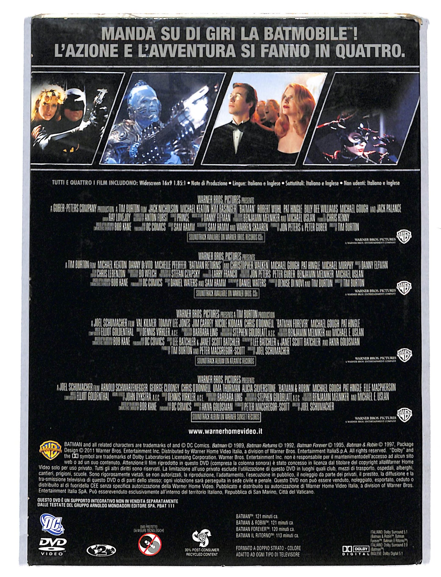 EBOND 4 grandi film Batman Collection EDITORIALE DVD DB748841