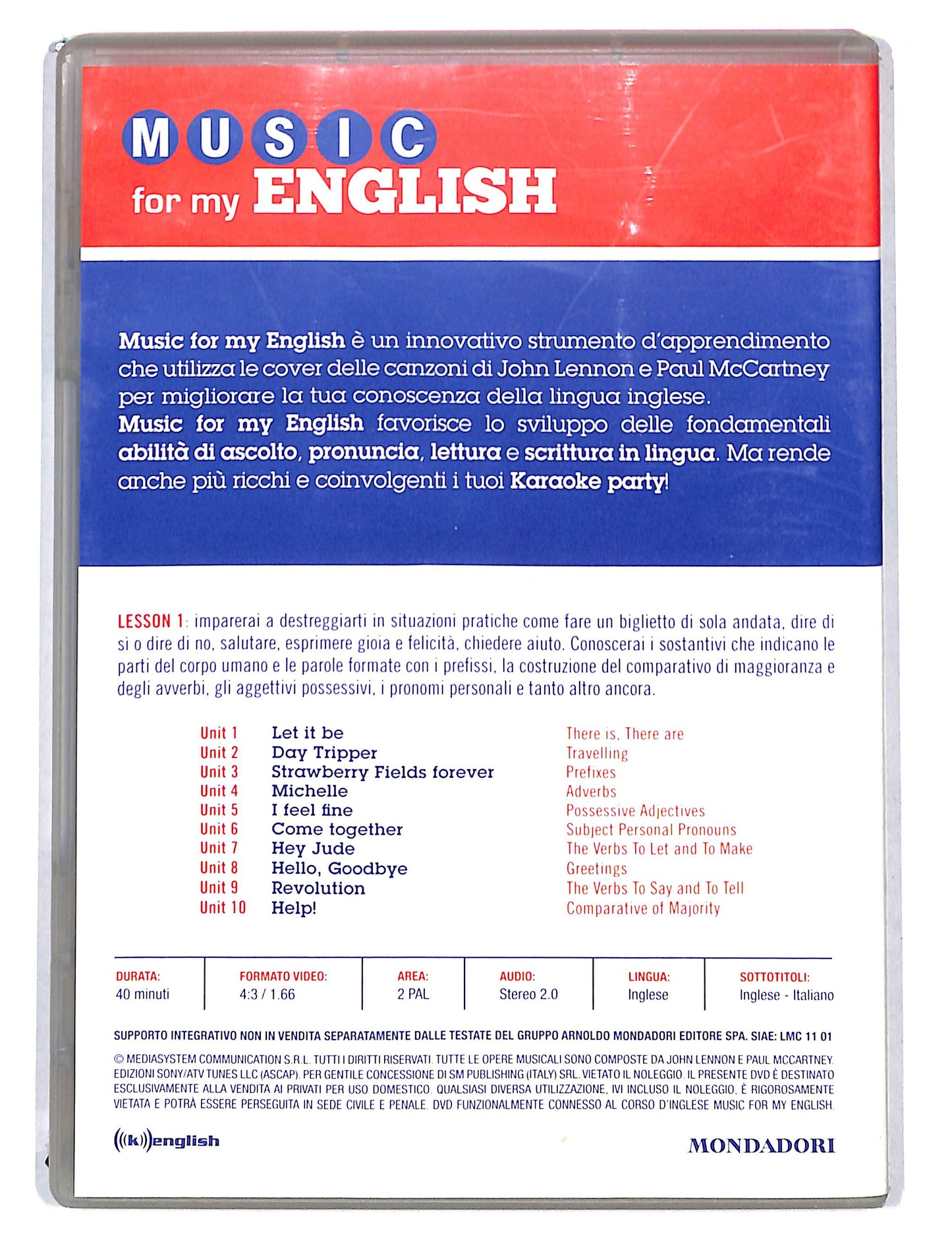 EBOND Music for my English Lennon McCartney vol.1 DVD DB748842