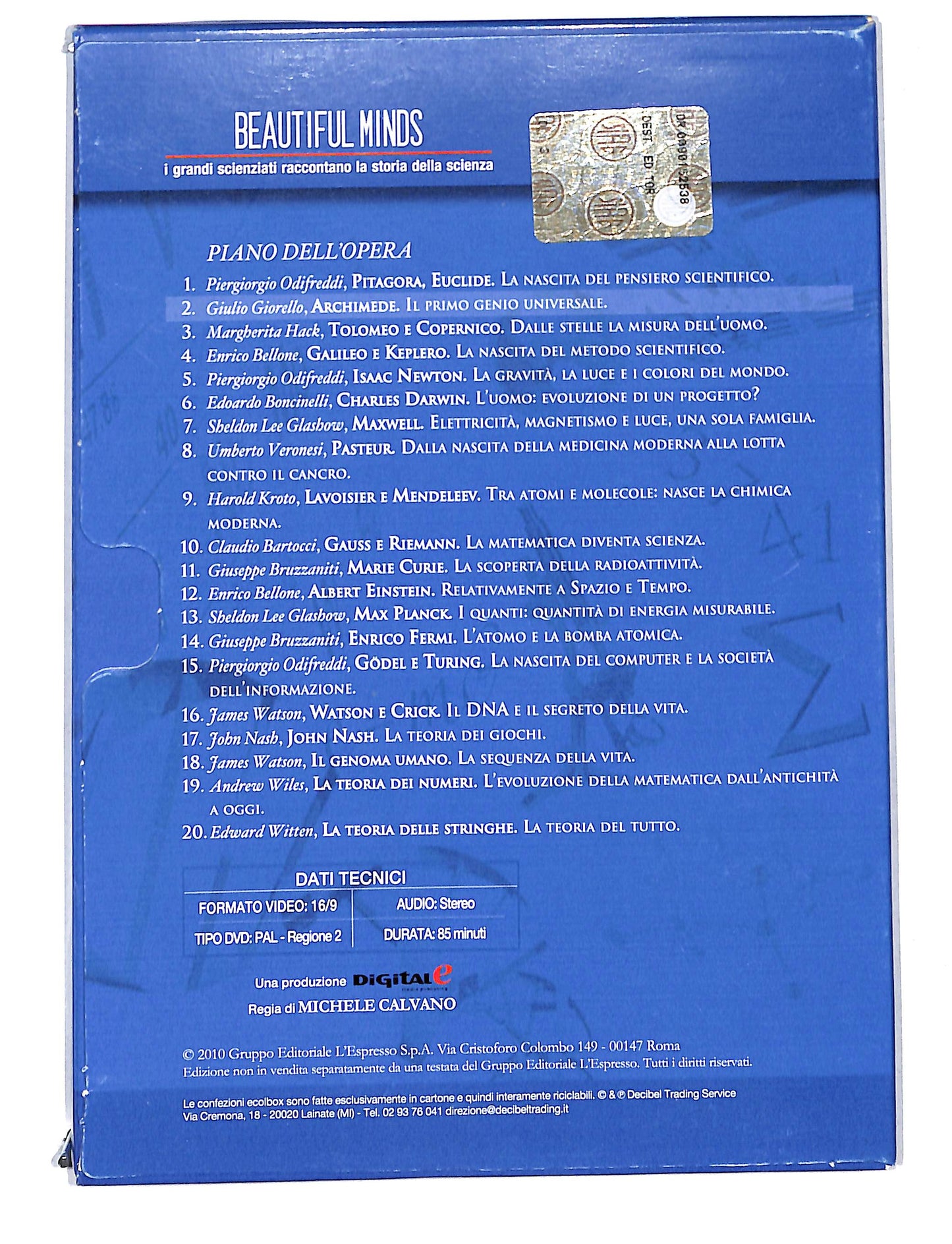 EBOND Beautiful Minds vol.2 Giulio Giorello racconta Archimede DVD DB748863