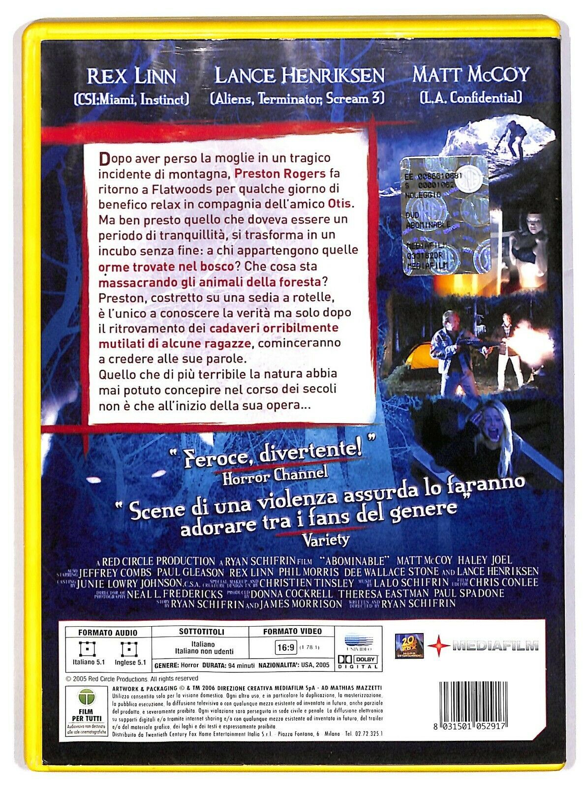 EBOND Abominable Di Ryan Schifrin DVD DB750152