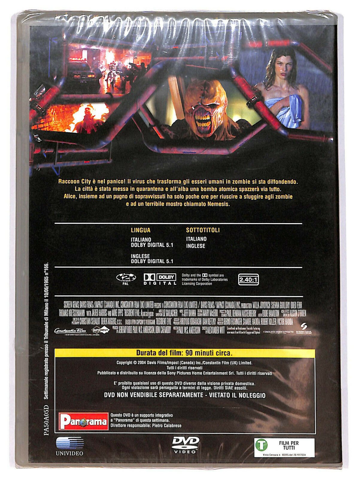 EBOND Resident Evil Apocalypse Editoriale DVD DB750244