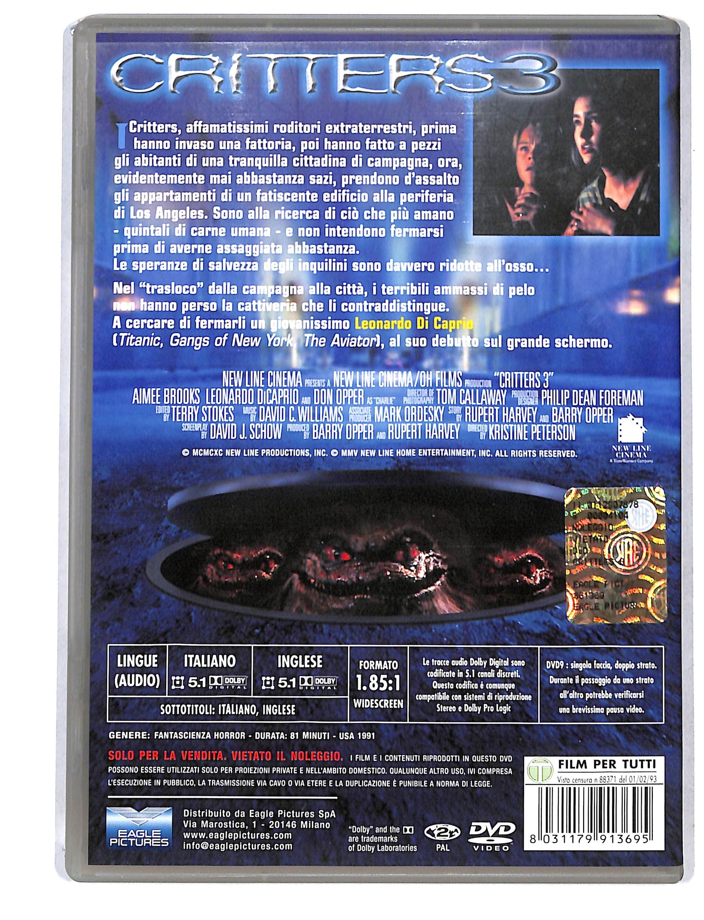 EBOND Critters 3 DVD DB750437