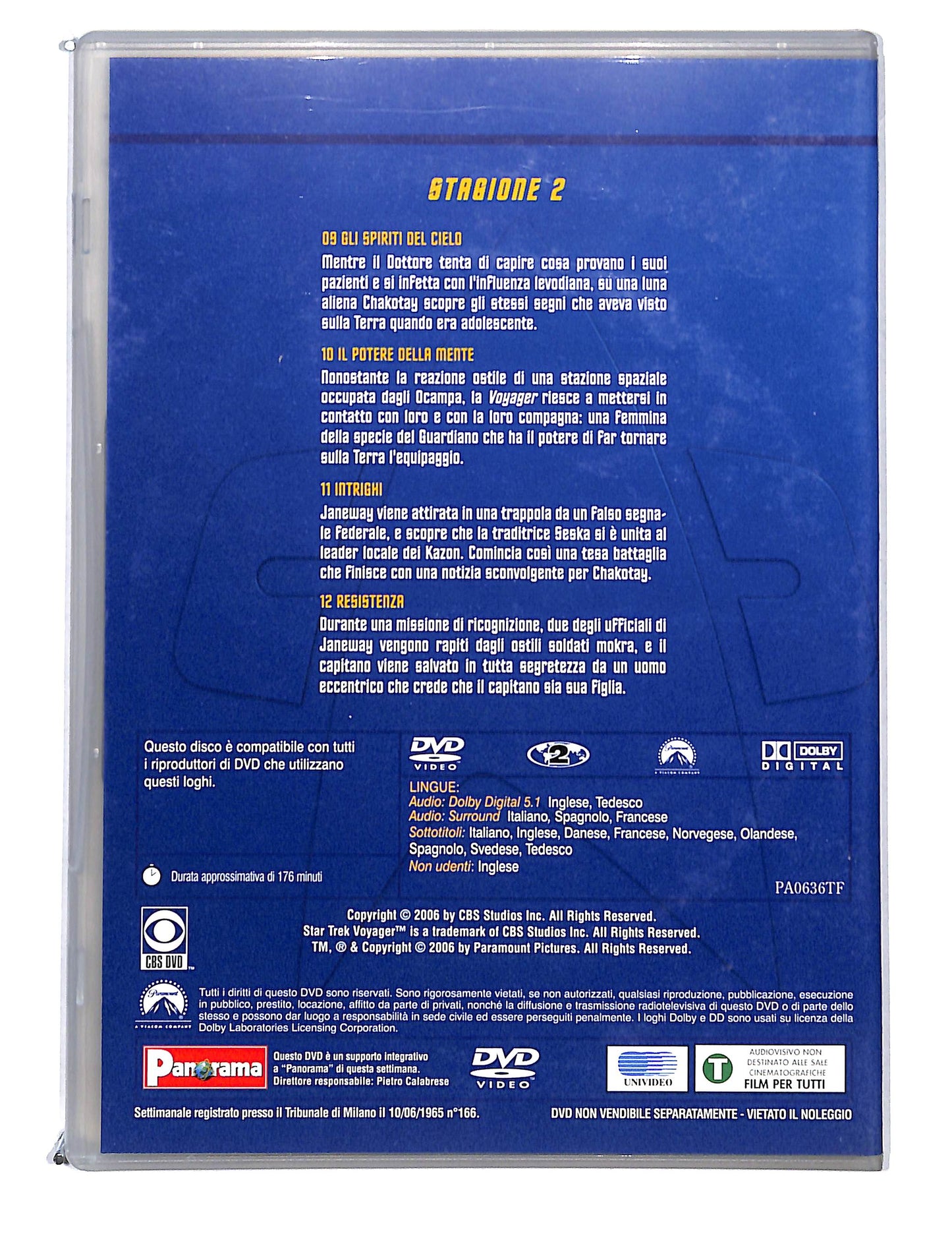 EBOND Star Trek Voyager Stagione 2 disco 3 EDITORIALE DVD DB750622