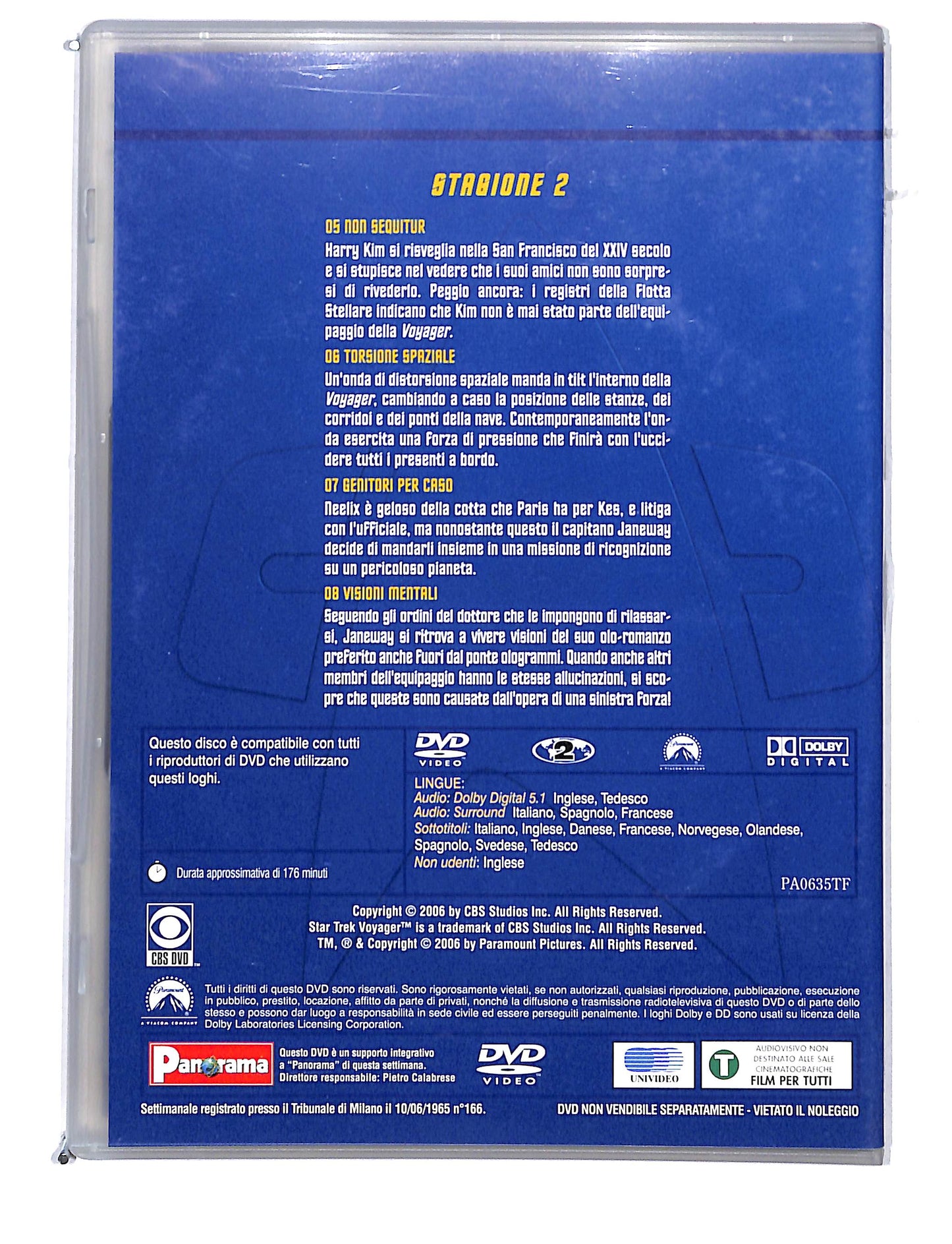 EBOND Star Trek Voyager Stagione 2 disco 2 EDITORIALE DVD DB750623